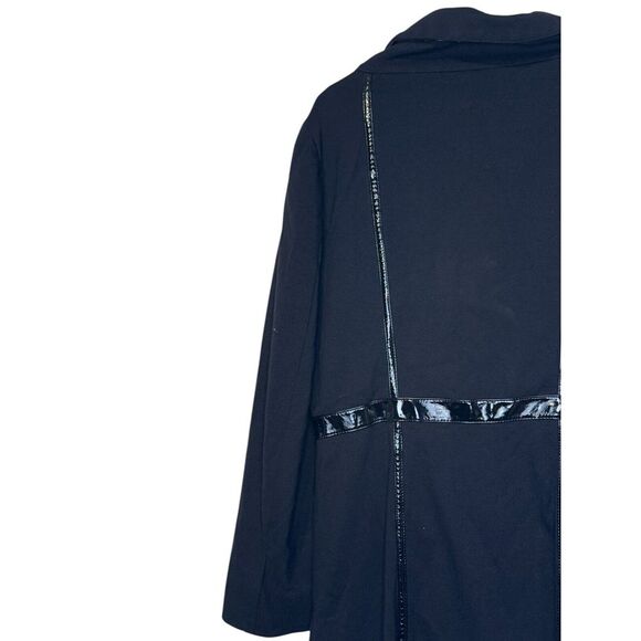 Tracy Reese Women Jacket Fit/Flare Snap Full Zipper Lined Collared Coat Large - Picture 8 of 9